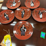 SET OF 6 Williams Sonoma "Sommelier Guy"  Plate