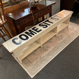 "Come Sit Stay" Distressed Bench w/Storage