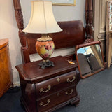 Century Mahogany Two Drawer Nightstand