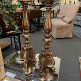 PAIR of Gold Candle Holders