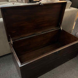 Pottery Barn Wood Dark Stain Finish Trunk