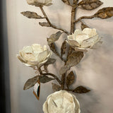 Metal Rose Sculpture Wall Decor