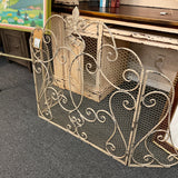 French Country Distressed Finish Fireplace Screen