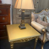 Rococo Style Gold Wood End Table