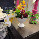 Custom Yellow Orchid Floral in White Vase