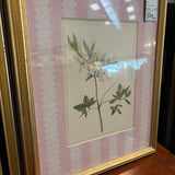 Framed Pink Floral Art with Pink Mat