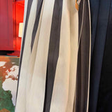 PAIR Vertical Striped Ivory/Mocha Drapes