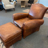 Leather Chair & Ottoman