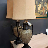 Lazy Boy Crackle Finish Urn Lamp