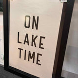"On Lake Time" Framed Canvas Banner Art