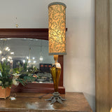 Vintage Amber Glass Base Lamp