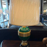 "NEW" Robert Abbey Green/Gold Metal Lamp