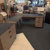 BDI USA "Sequel"  L-Shape Desk & Two File Cabinets