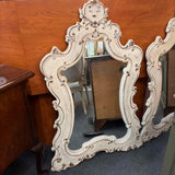PAIR of French Country Distressed Finish Mirrors