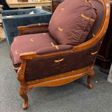 Haverty's French Style  Dragonfly Print Arm Chair