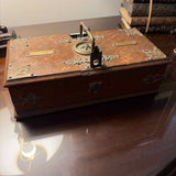 Vintage Wood & Brass Cigar/Cigarette Box