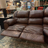 L-Shape Leather Recliner Sectional with QUEEN Size Sleeper