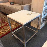 Crate & Barrel Limestone End Table