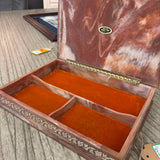 Vintage Large Incolay Marble Jewelry Box
