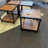Bassett Furniture Metal & Wood End Table