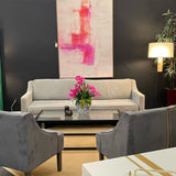 West Elm Two on Two Velvet Sofa