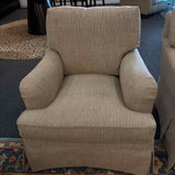 Hickory White" St. Charles" Skirted Club Chair with English Arm