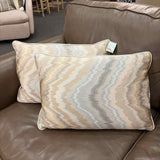 PAIR of Flamestitch Pillows with Down Insert