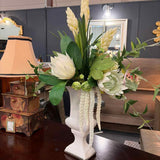 Custom White Amarylis in White Urn