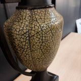 Lazy Boy Crackle Finish Urn Lamp