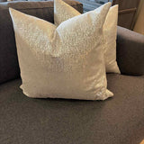 PAIR of Metallic Pattern Down Fill Pillows with Insert