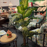 5 ft Faux Dieffenbachia Plant with Stand