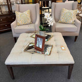Bassett Furniture Herringbone Tufted Ottoman