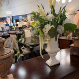 Custom White Amarylis in White Urn