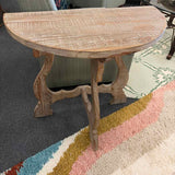French Country Demilune Console