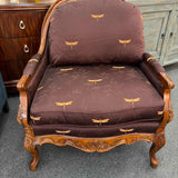 Haverty's French Style  Dragonfly Print Arm Chair
