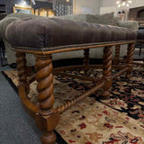Highland House 2 Piece Leather Ottoman