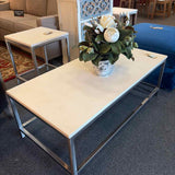 Crate & Barrel Limestone Coffee Table