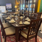 Vaughan Walnut Finish Dining Table Set