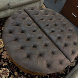 Highland House 2 Piece Leather Ottoman