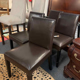 SET OF 4 Crate & Barrel Faux Leather Dining Chairs