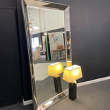 Pewter Beaded Bevelled Floor Mirror