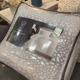 Grey and White Animal Print Bedding Set