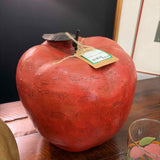 Red Apple with Metal Stem