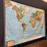 Vintage 3D Topographic Raised Relief Wall Map