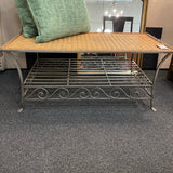 Wicker & Metal Coffee Table