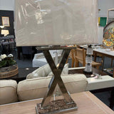 "NEW" Robert Abbey  Brown Marble Table Lamp
