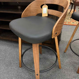 PAIR of MCM Walnut Swivel Counter Stool