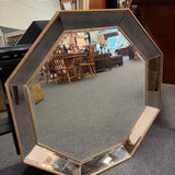 Octagonal Mirrored Frame Beveled Mirror
