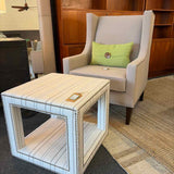 Custom Bunching Cocktail Ottoman with Nail Head Trim