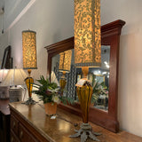 Vintage Amber Glass Base Lamp